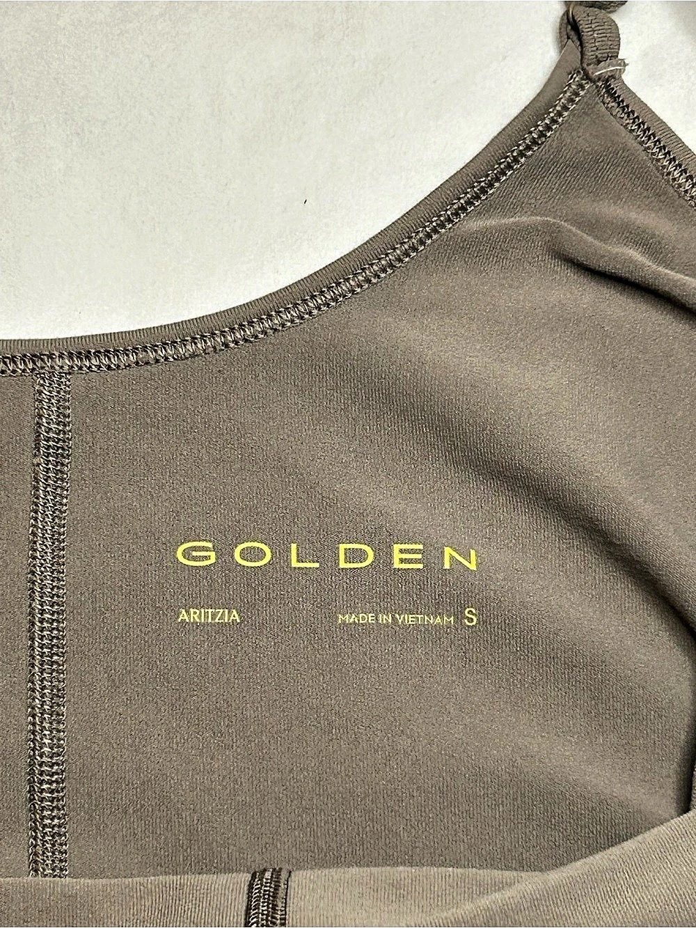 Aritzia Golden Brown Romper - Picture 2 of 2
